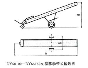 DY50102-DY65152A型移動帶式輸送機示意圖